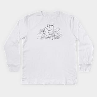 Bat and Centipede Kids Long Sleeve T-Shirt